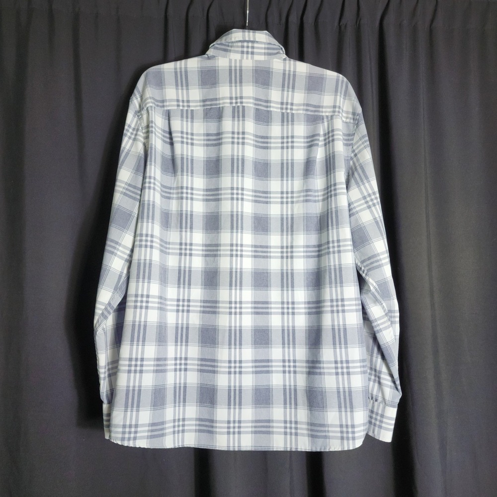 Orvis Mens Active Fit Plaid Button Down Shirt Blue White Long Sleeve Large - Picture 3 of 7